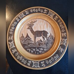 Wooden Carved Wall Plate Made In Italy